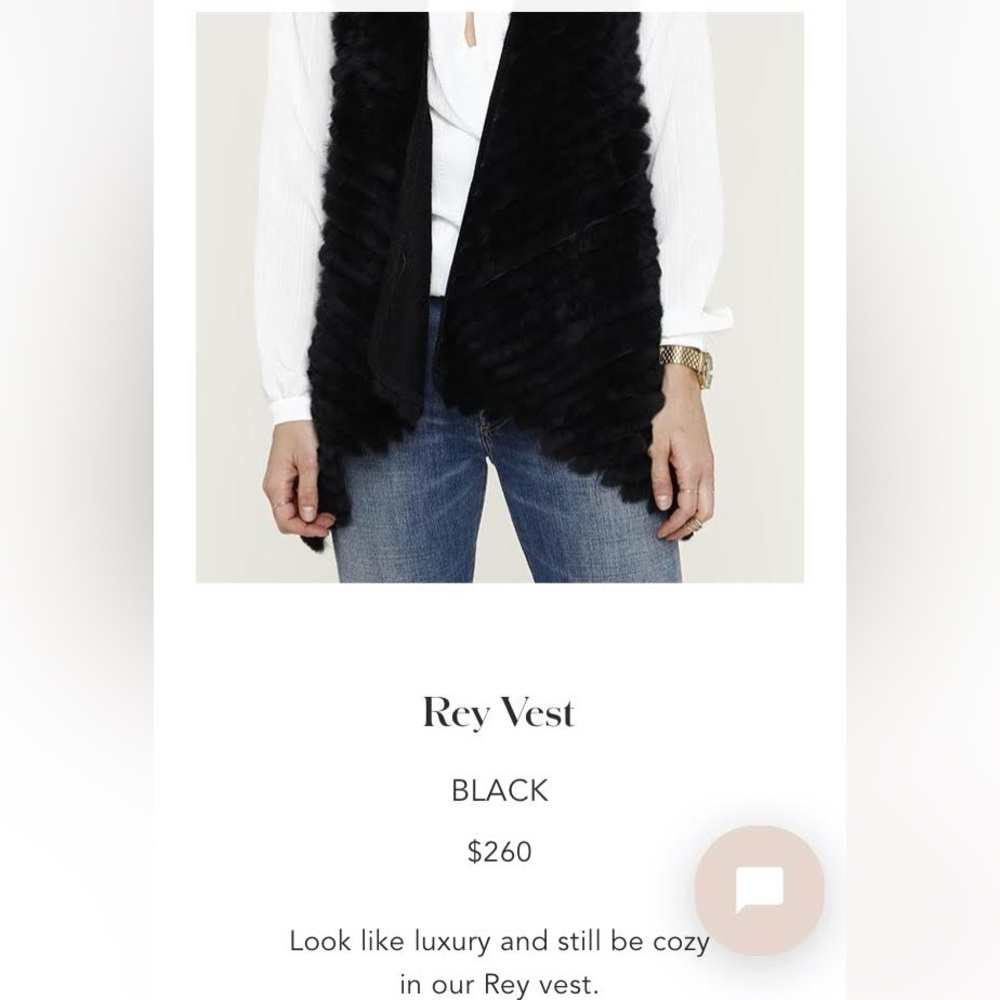 Ray Fur Vest in Black - NWT - Picture 4 of 4